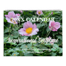 Photo florale originale et calendrier personnalisé