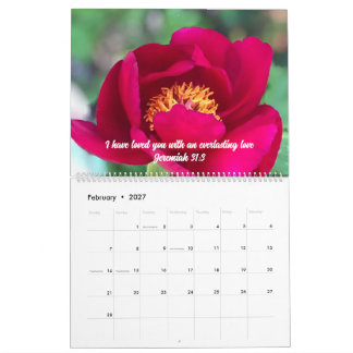 Photo florale originale et calendrier personnalisé