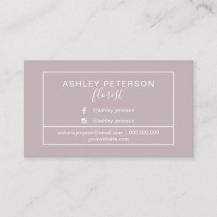 Photo florist frame typography business card
