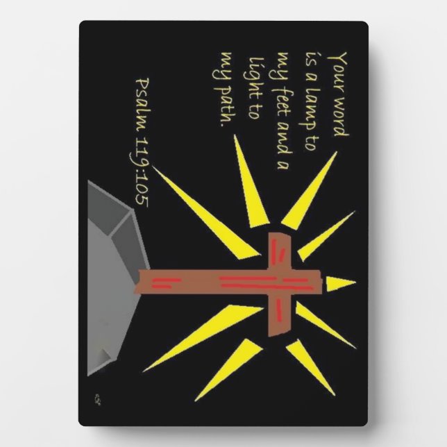 Photo Foi série Psaume 119:105 Écriture Art Plaque (Devant)