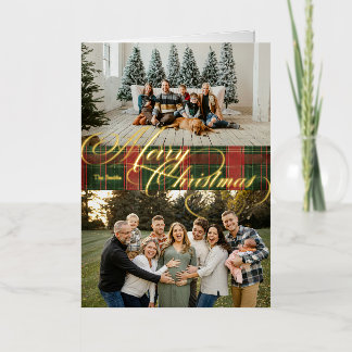 Photo Folded Foil Holiday Card