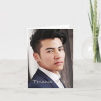 Photo Folded Thank You Card