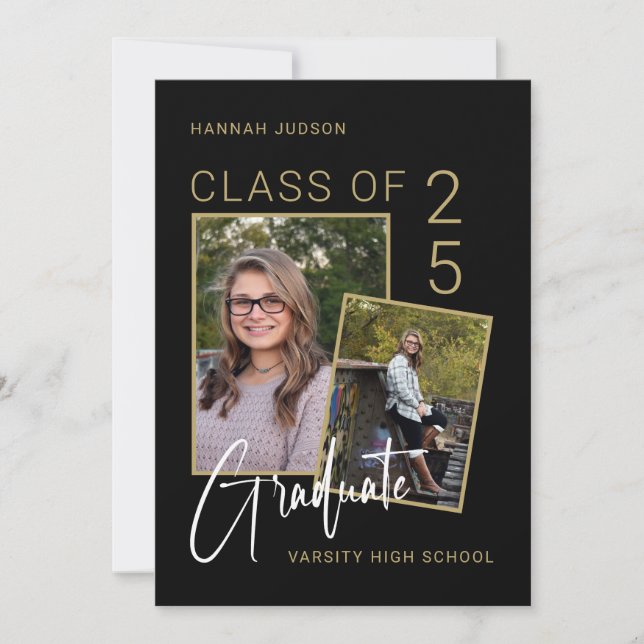 Photo & Fond Memories Class Of 25 Graduation Announcement (Front)