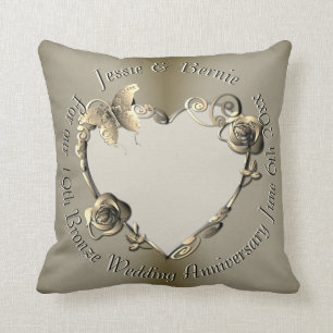 Photo for 8th,19th Wedding Anniversary Rose Heart Throw Pillow