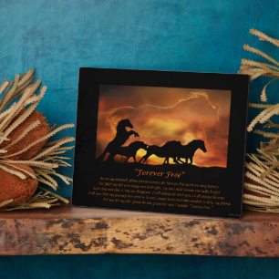 Photo Forever Free Horse Memorial Plaque