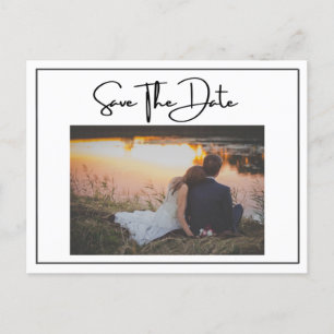 Photo Formal Engagement Wedding Save The date Postcard