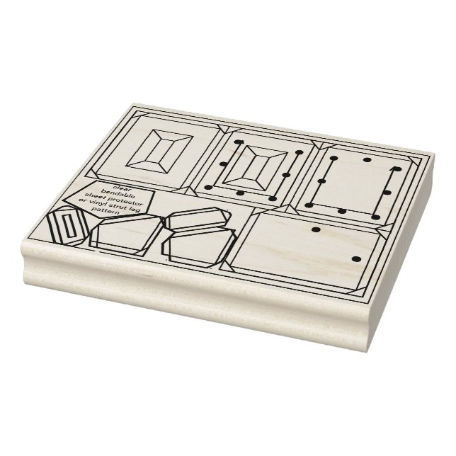 Photo Frame Pin Ornament Wood Art Stamp (Stamp)