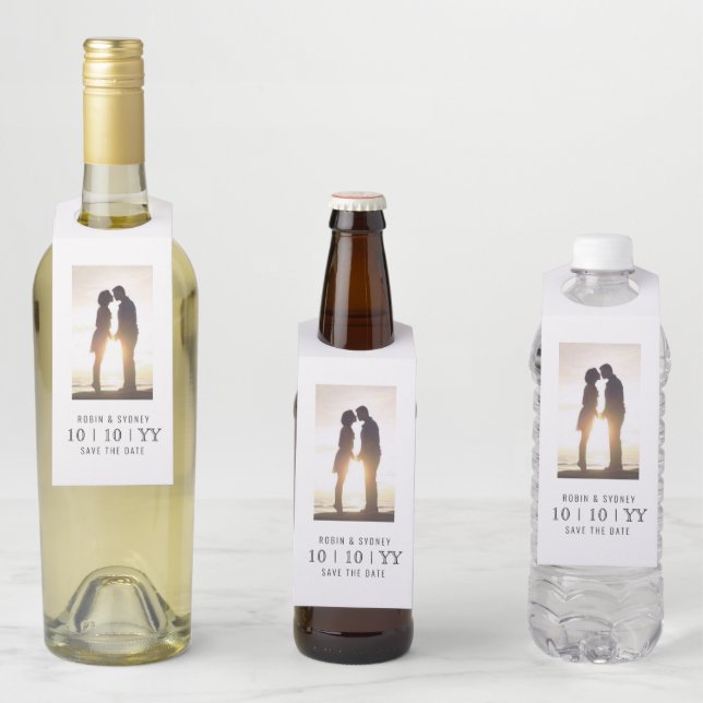 Photo Frame | Save the Date | Bottle Tag | White (In Situ)