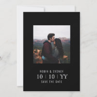 Photo Frame | Save the Date | Flat | Black