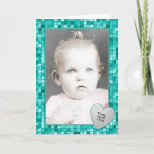 Photo Frame - Teal Decorative Tile Pattern Card