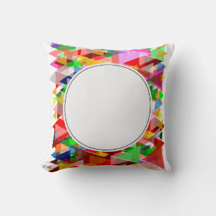 Photo frame transparent background throw pillow