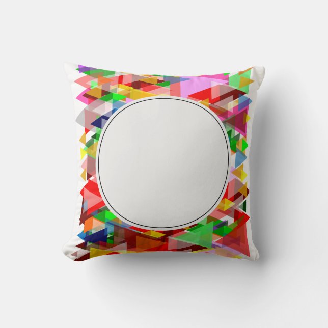 Photo frame transparent background throw pillow (Front)