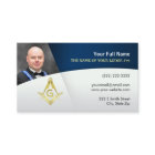 Photo Freemason Business Cards | Navy Blue Gold