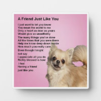 Friend Poem Plaque - Chihuahua chien Design