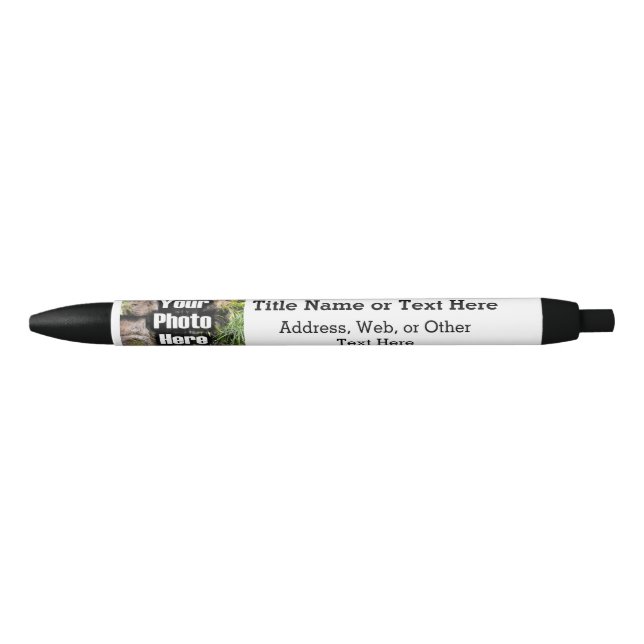 Photo Full Colour Personalized Black Ink Pen (Front)