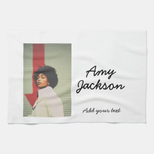 Photo full name date simple minimal girl woman kitchen towel