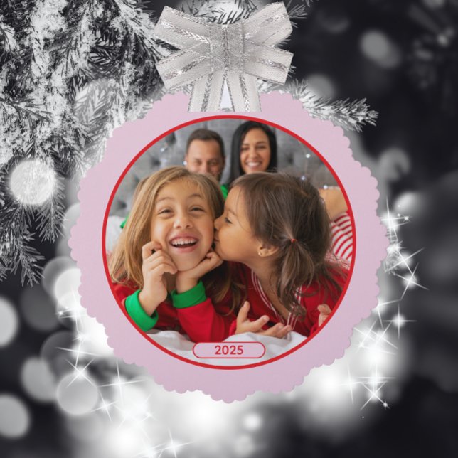 Photo Fun Stomping Reindeers  Ornament Card (Creator Uploaded)