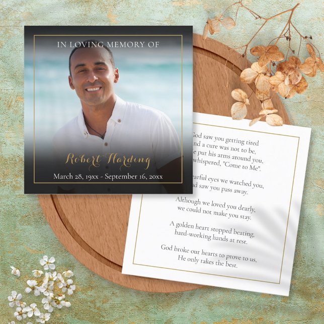Photo Funeral Memorial Prayer Poem Cards (Creator Uploaded)