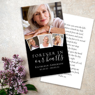 Photo Funeral Prayer Card Forever in Our Hearts