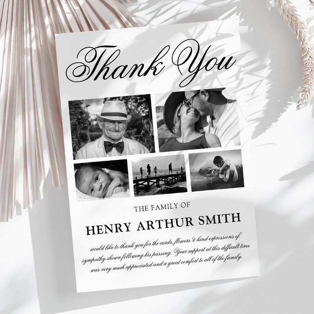 Photo Funeral Thank You | Memorial Service Card (Creator Uploaded)