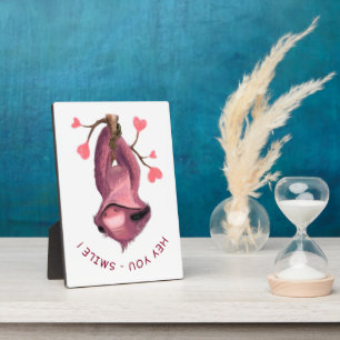 Photo Funny Romantique Sloth Smile Plaque
