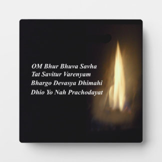 Photo Gayatri Mantra Prière Om / Aum Bhur Bhuvah, Plaque