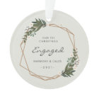 Photo géométrique moderne Notre premier Noël engag