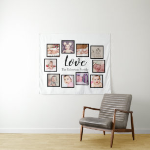 Photo Gift 10 Photo Collage Personalized Love Tapestry