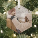 Photo Gift Custom Personalized Glass Ornament<br><div class="desc">Add your own photo to this customizable hanging ornament.. ideal for Christmas or any other event / occasion .. personalized to suit your requirements .. hanging ornaments from Ricaso NOTE BE CAREFUL OF PHOTO PLACEMENT AVOID ANY IMPORTANT DETAILS BEING ON THE HOLE IN THE ORNAMENT - TO CHECK CLICK ON...</div>