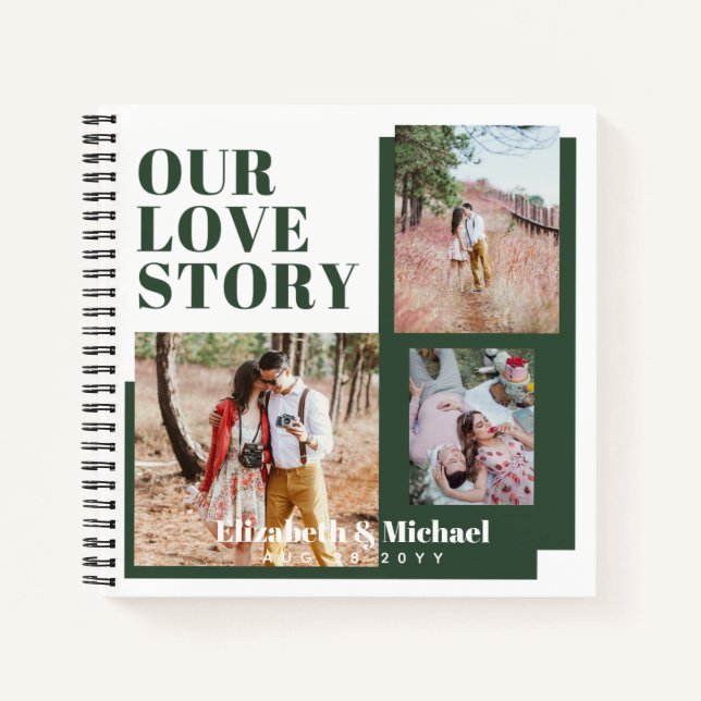 PHOTO Gifts for Newlyweds OUR LOVE STORY Custom Notebook (Front)
