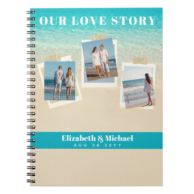 PHOTO Gifts for Newlyweds OUR LOVE STORY Custom Notebook (Front)