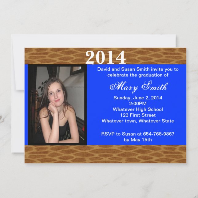 Photo Giraffe Graduation Invitation (Front)