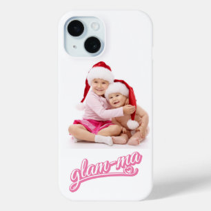 Photo Glamma pink/white on white iPhone 15 Case