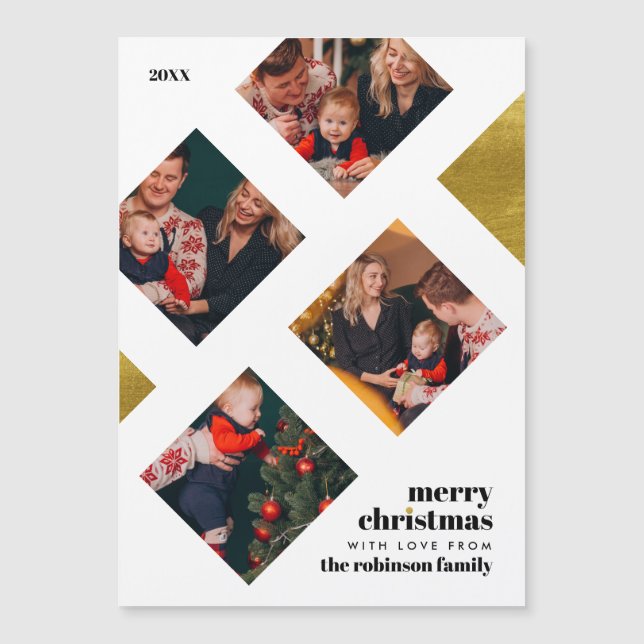 Photo & Gold Squares | Christmas Holiday Gallery (Front)