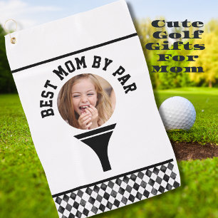 Photo Golf Ball Best Mom By Par Golf Towel