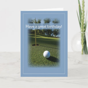Photo Golf Birthday Card