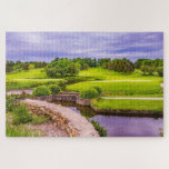 Photo Golf Course with Scenic Water Hazard Jigsaw Puzzle<br><div class="desc">Photo Golf Course with Scenic Water Hazard Puzzle.</div>