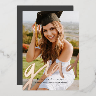 Photo Grad Handwritten Script Graduation Foil