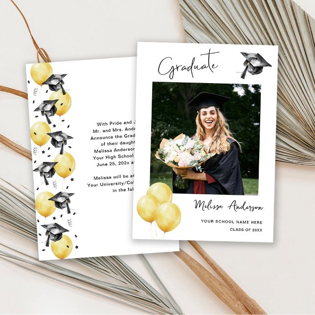 Photo Graduate Ballons Faire-part (Créateur téléchargé)