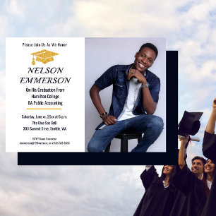 Photo Graduate Celebration Party Invitation