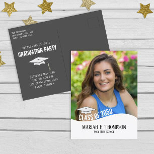 Photo Graduate Modern Simple Trendy Minimalist Postcard