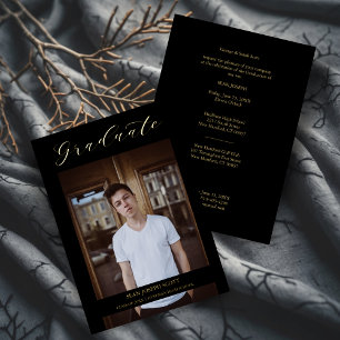 Photo Graduate Real Golden Modern Typography