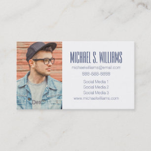 Photo Graduation   Abstract Blue Ice Crsytals Calling Card