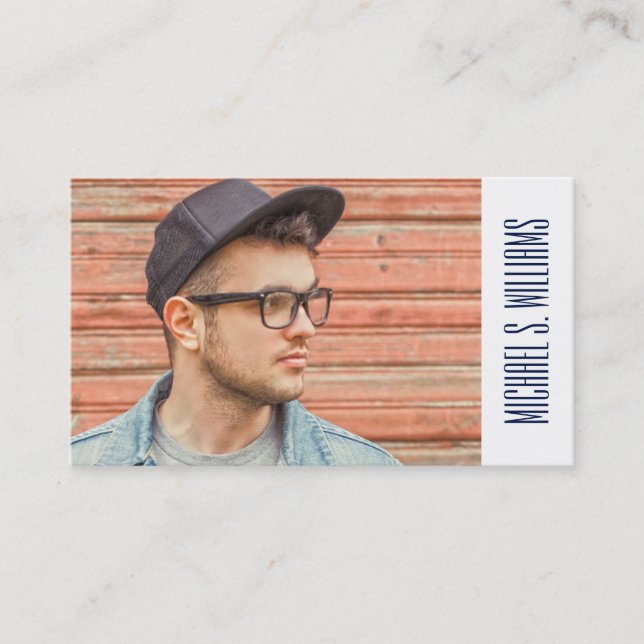 Photo Graduation | Anchor Polka Dots Pattern Calling Card (Front)