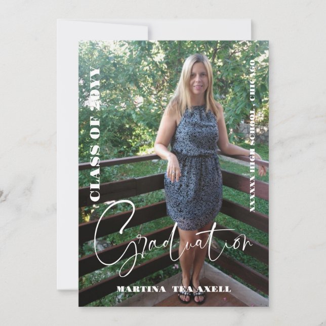  Photo Graduation Announcement  (Front)
