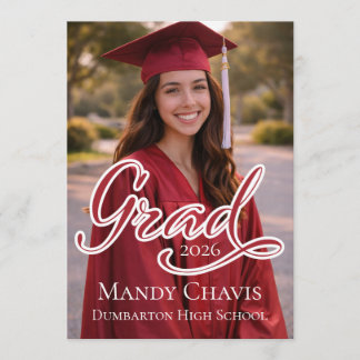Photo Graduation Announcement and Part Invitation 