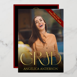 Photo Graduation Announcement Foil Invitation