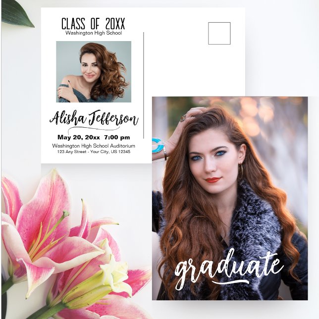 Photo Graduation Announcement / Invitation Postcard (Creator Uploaded)