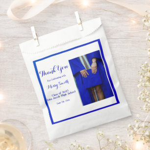 Photo Graduation, Class of 2023 Blue Thank You Fa Favour Bag