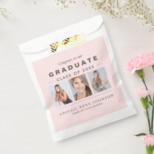 Photo Graduation Collage Graduate Light Pink Favour Bag